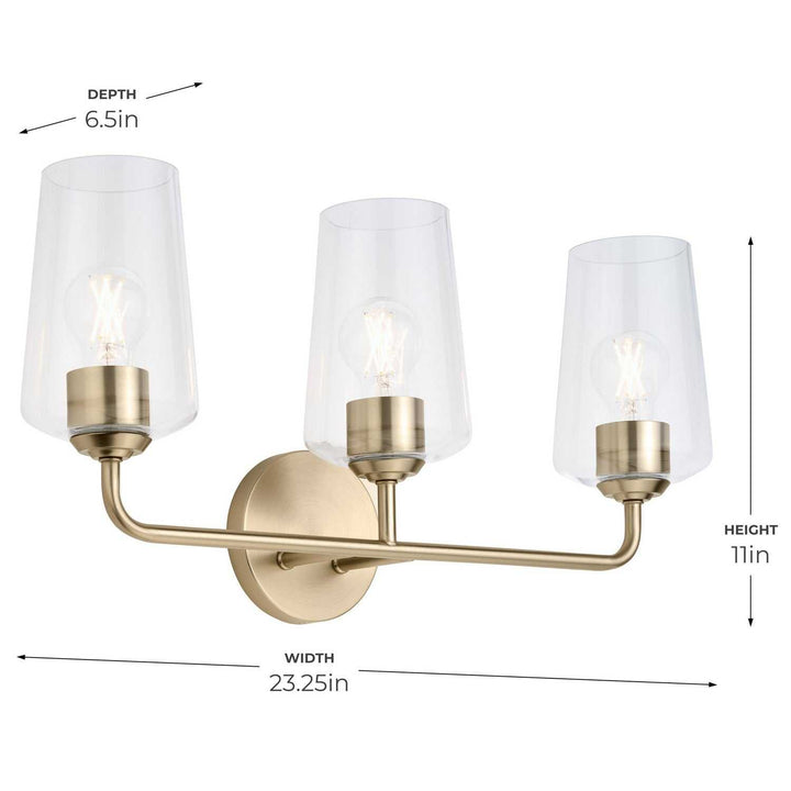 Progress Canada - P300541-177 - Three Light Bath & Vanity - Celino - Champagne Bronze