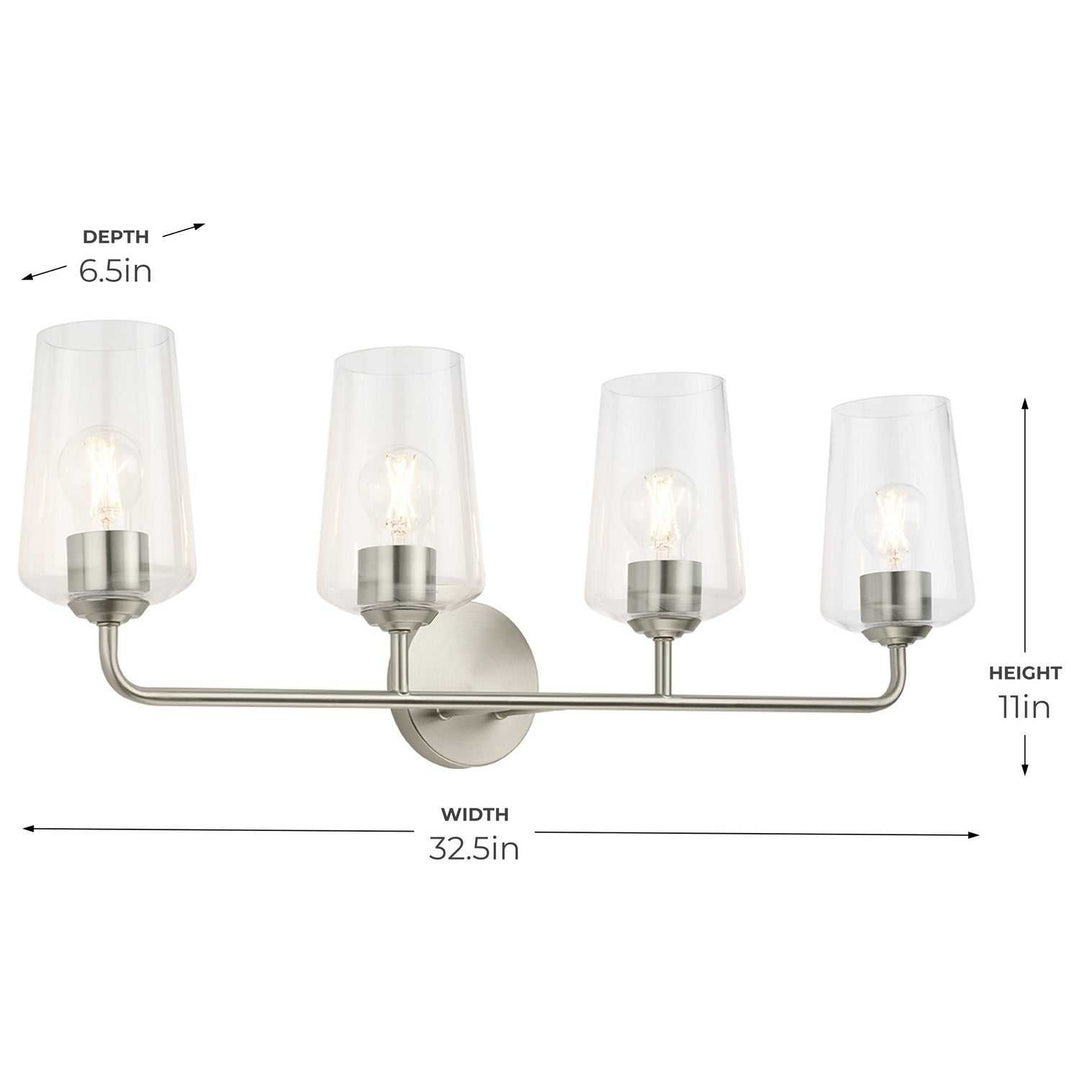 Progress Canada - P300542-009 - Four Light Bath & Vanity - Celino - Brushed Nickel