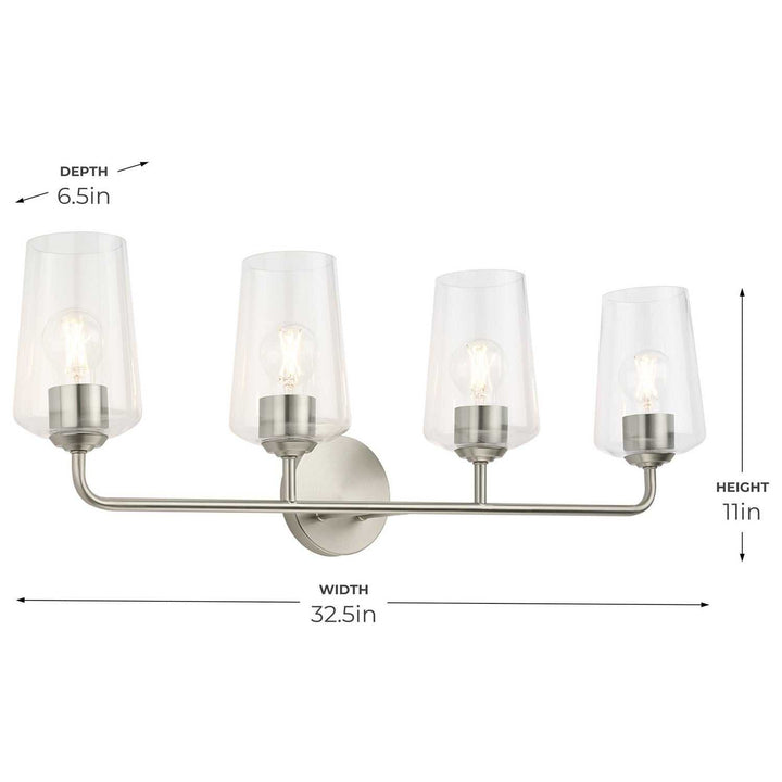 Progress Canada - P300542-009 - Four Light Bath & Vanity - Celino - Brushed Nickel