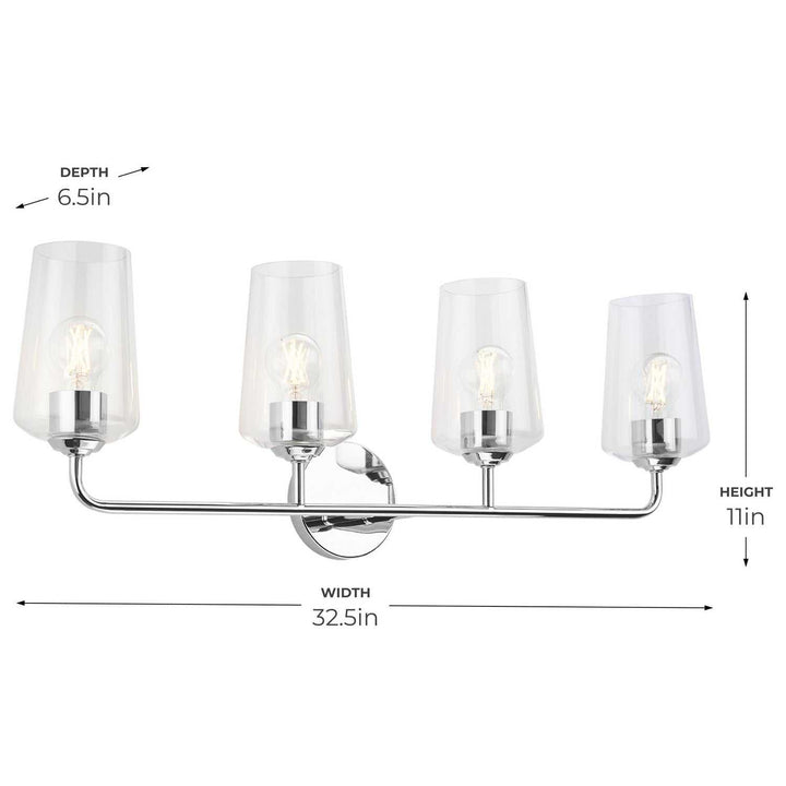 Progress Canada - P300542-015 - Four Light Bath & Vanity - Celino - Polished Chrome