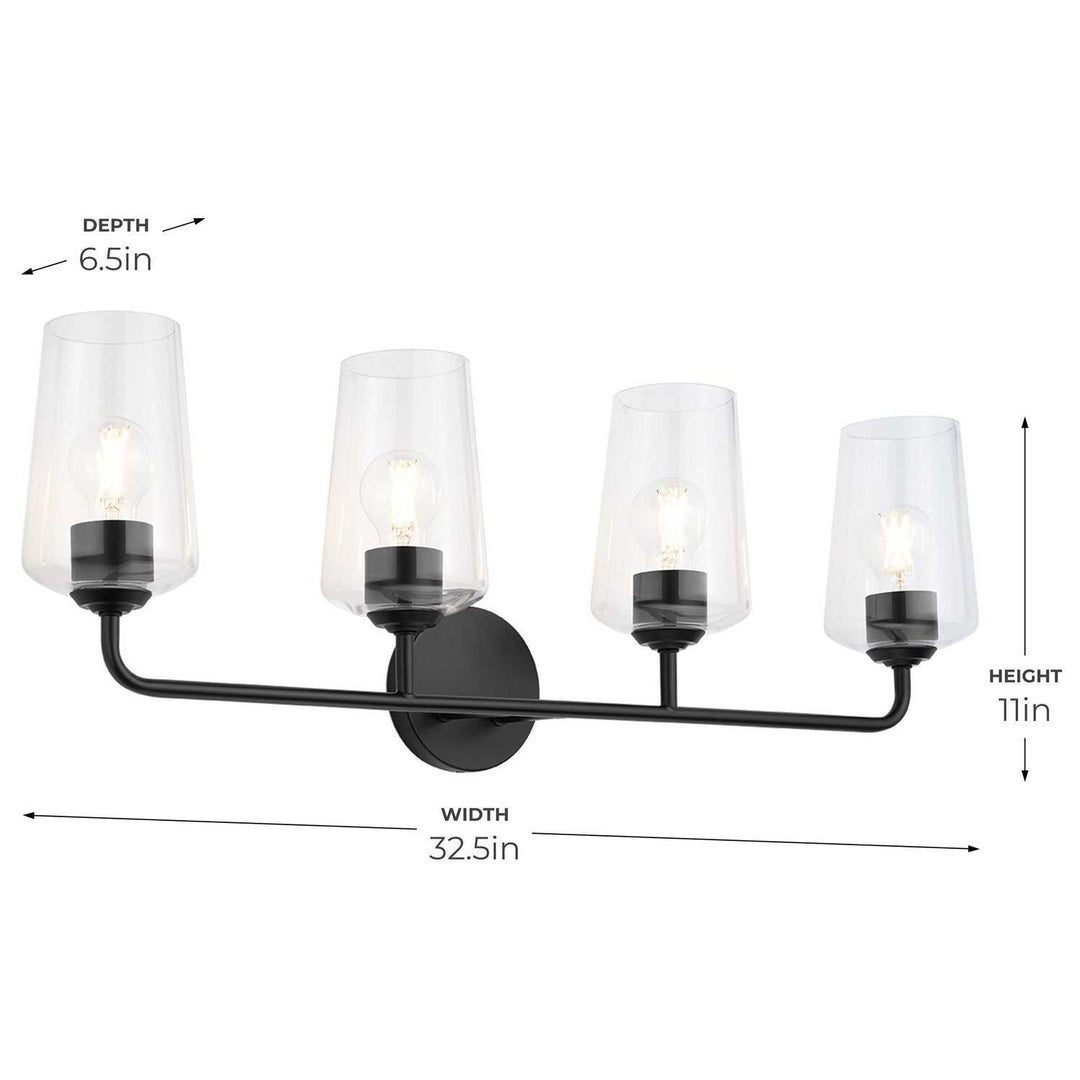 Progress Canada - P300542-031 - Four Light Bath & Vanity - Celino - Black
