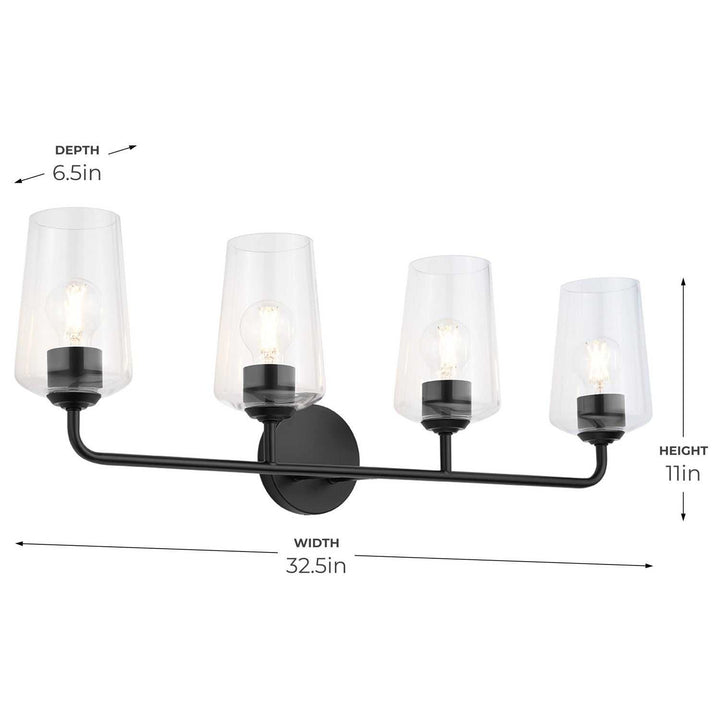 Progress Canada - P300542-031 - Four Light Bath & Vanity - Celino - Black