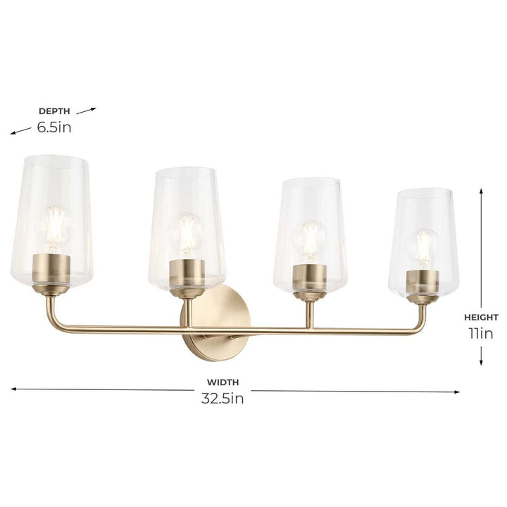 Progress Canada - P300542-177 - Four Light Bath & Vanity - Celino - Champagne Bronze