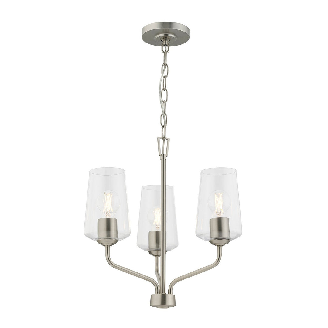 Progress Canada - P400440-009 - Three Light Chandelier - Celino - Brushed Nickel