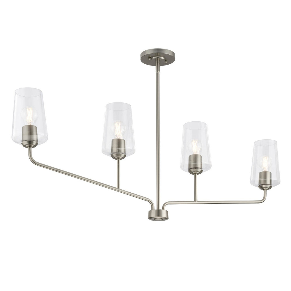 Progress Canada - P400441-009 - Four Light Linear Chandelier - Celino - Brushed Nickel