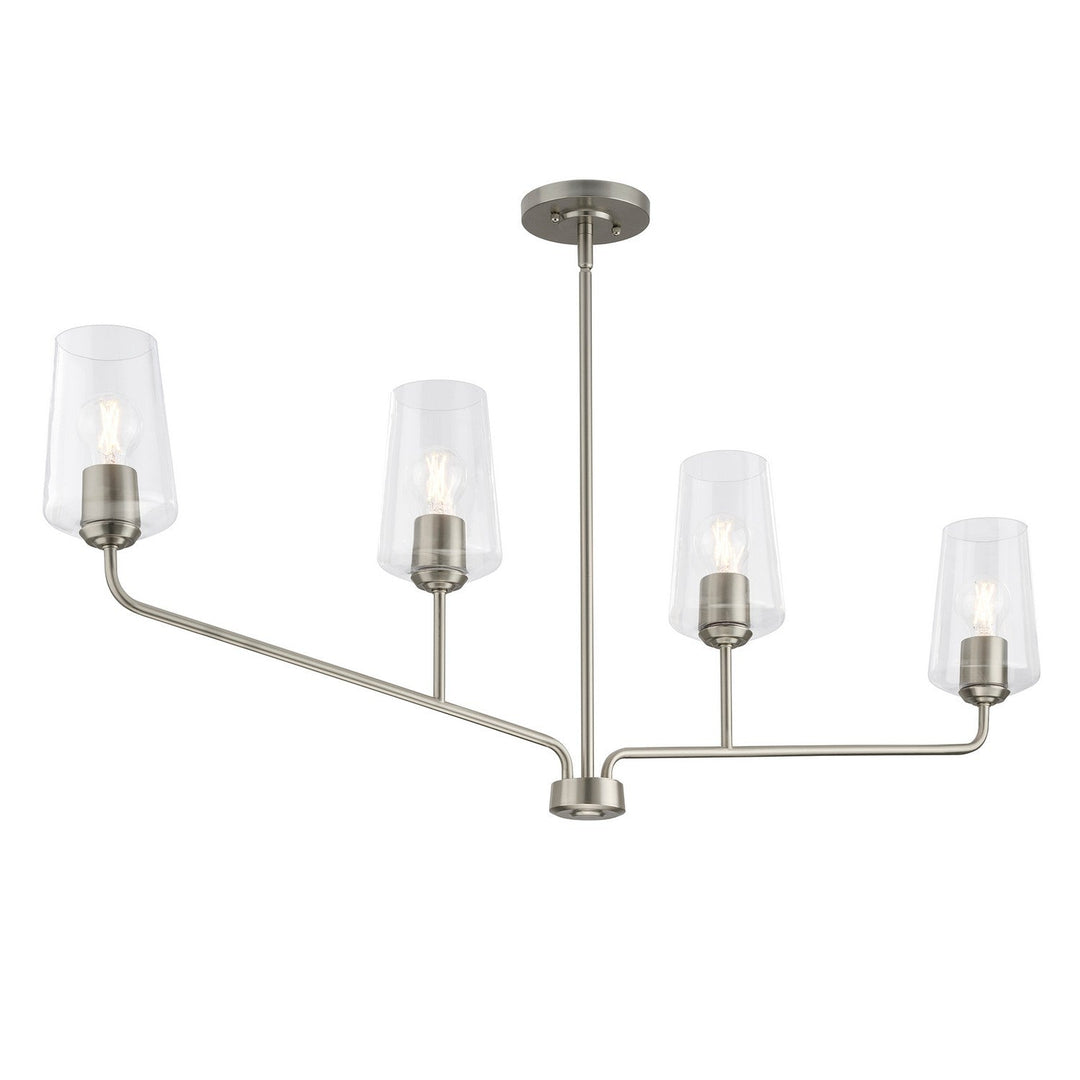 Progress Canada - P400441-009 - Four Light Linear Chandelier - Celino - Brushed Nickel