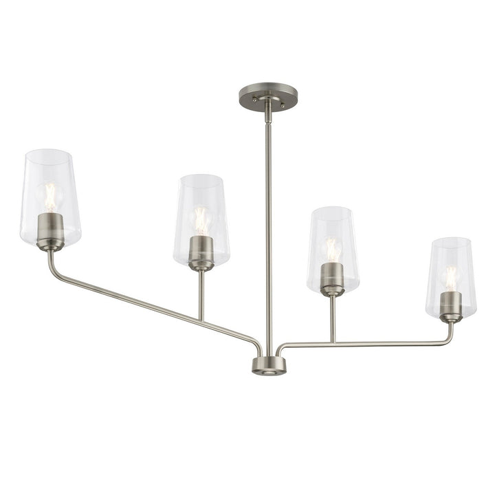 Progress Canada - P400441-009 - Four Light Linear Chandelier - Celino - Brushed Nickel