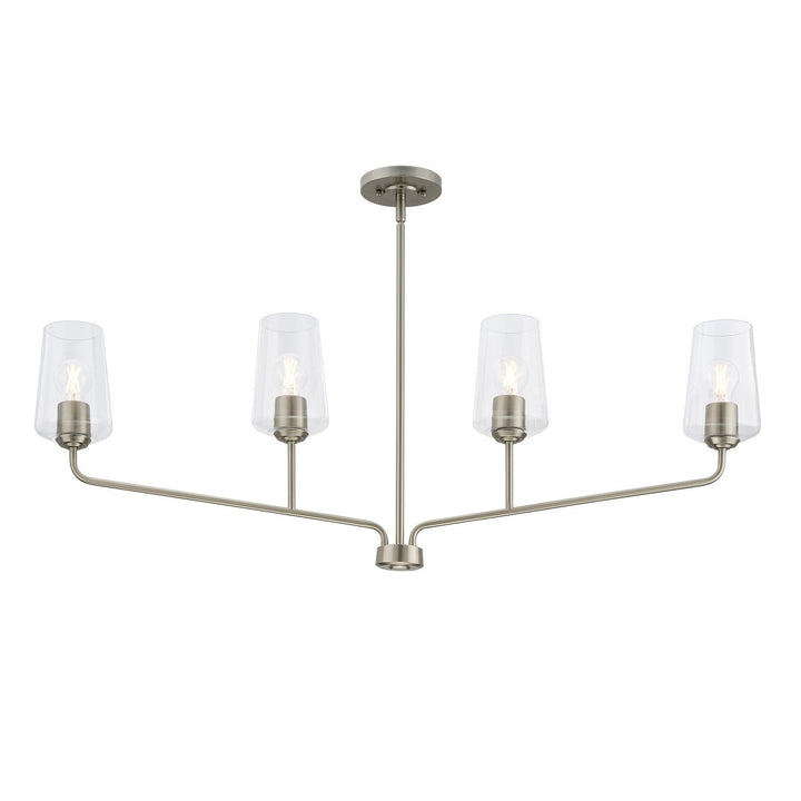 Progress Canada - P400441-009 - Four Light Linear Chandelier - Celino - Brushed Nickel