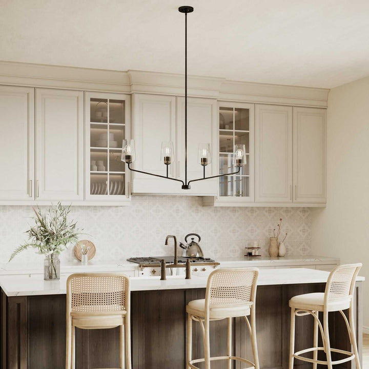 Progress Canada - P400441-031 - Four Light Linear Chandelier - Celino - Black