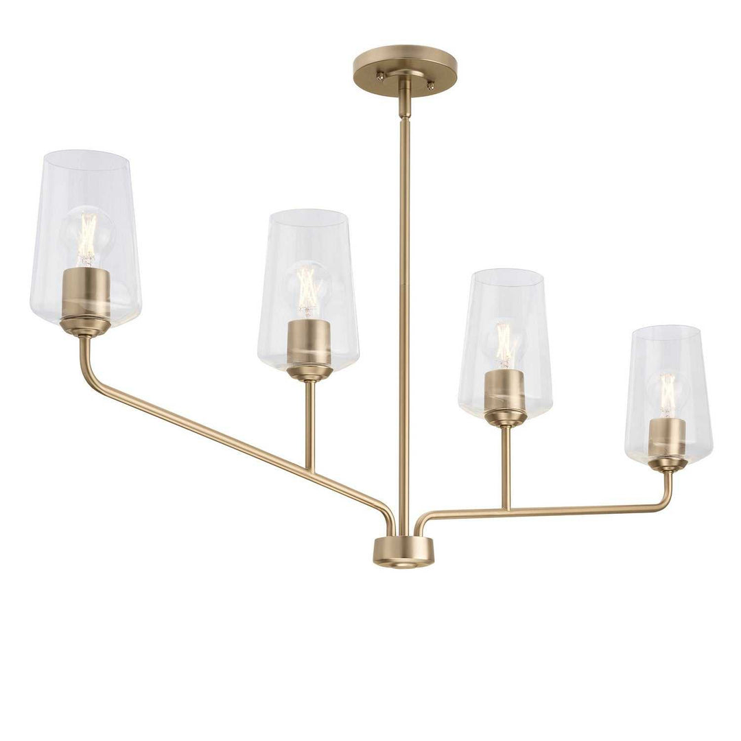 Progress Canada - P400441-177 - Four Light Linear Chandelier - Celino - Champagne Bronze