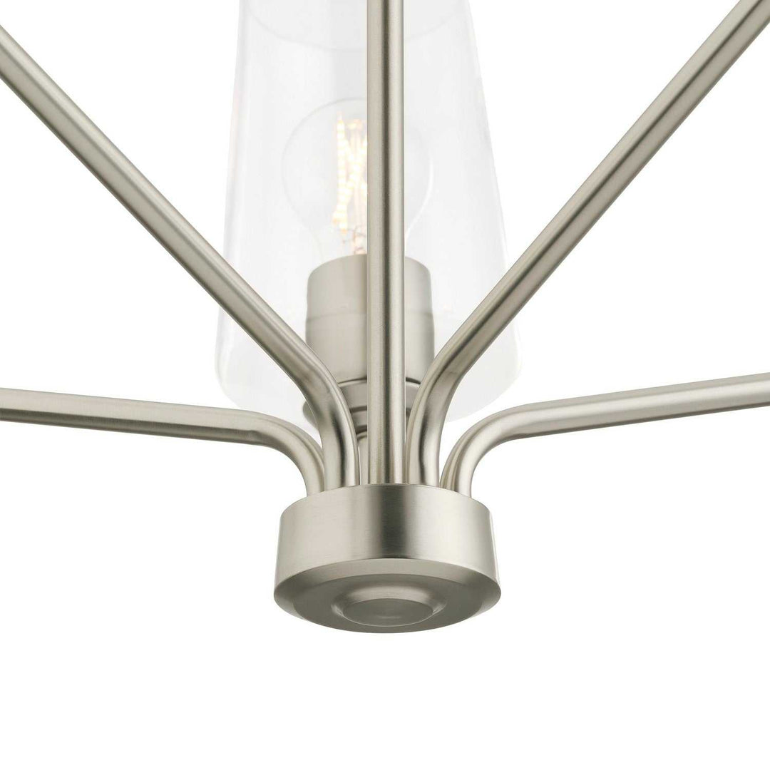 Progress Canada - P400442-009 - Five Light Chandelier - Celino - Brushed Nickel