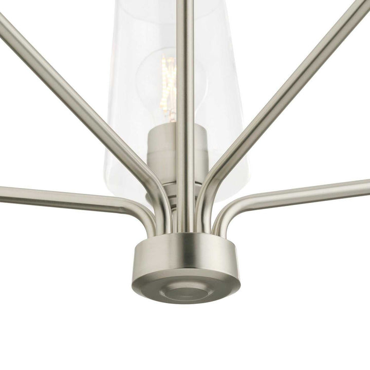 Progress Canada - P400442-009 - Five Light Chandelier - Celino - Brushed Nickel