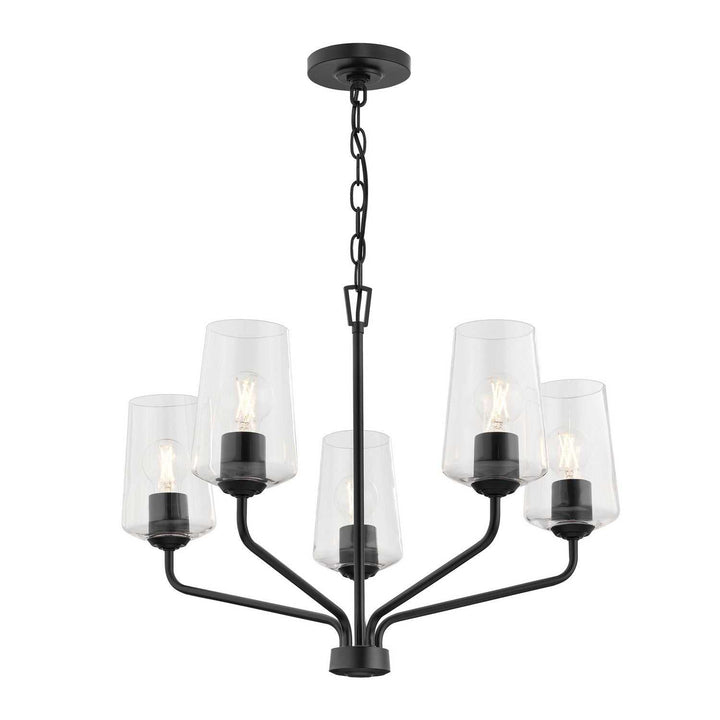 Progress Canada - P400442-031 - Five Light Chandelier - Celino - Black
