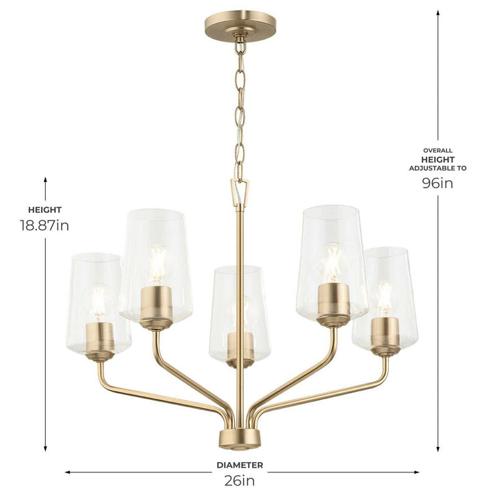 Progress Canada - P400442-177 - Five Light Chandelier - Celino - Champagne Bronze