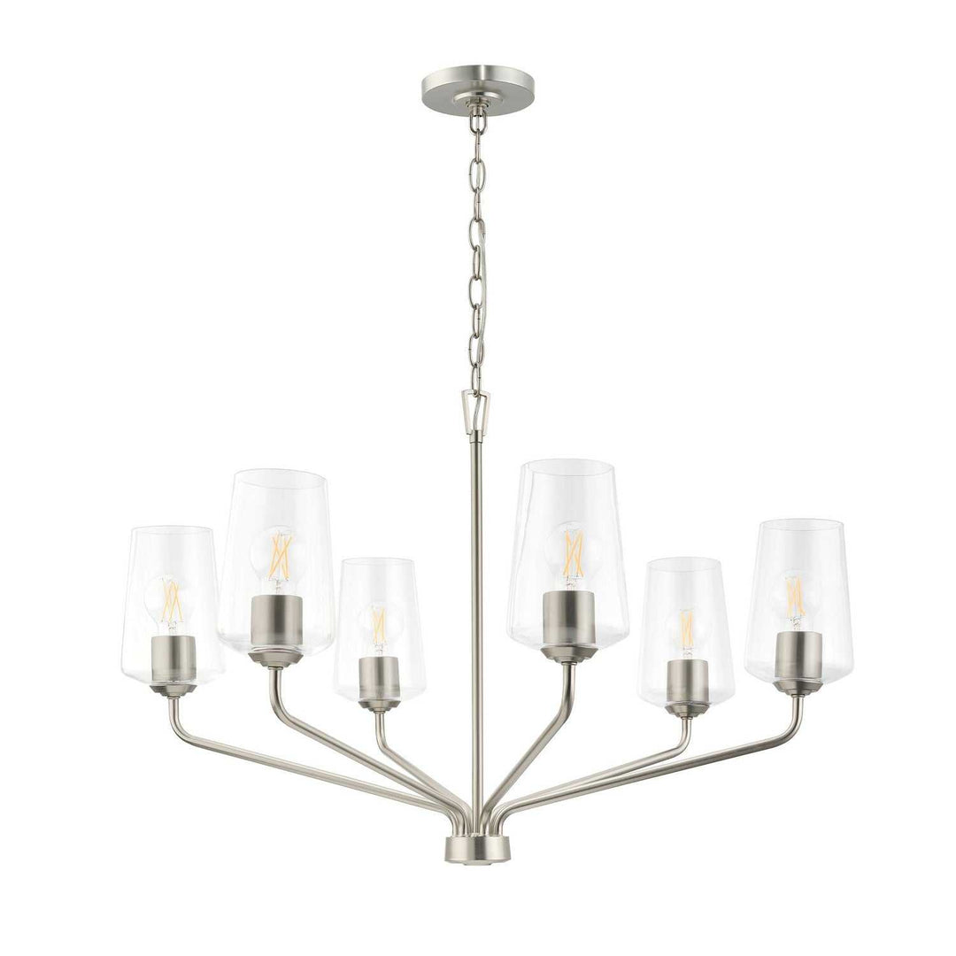Progress Canada - P400443-009 - Six Light Chandelier - Celino - Brushed Nickel