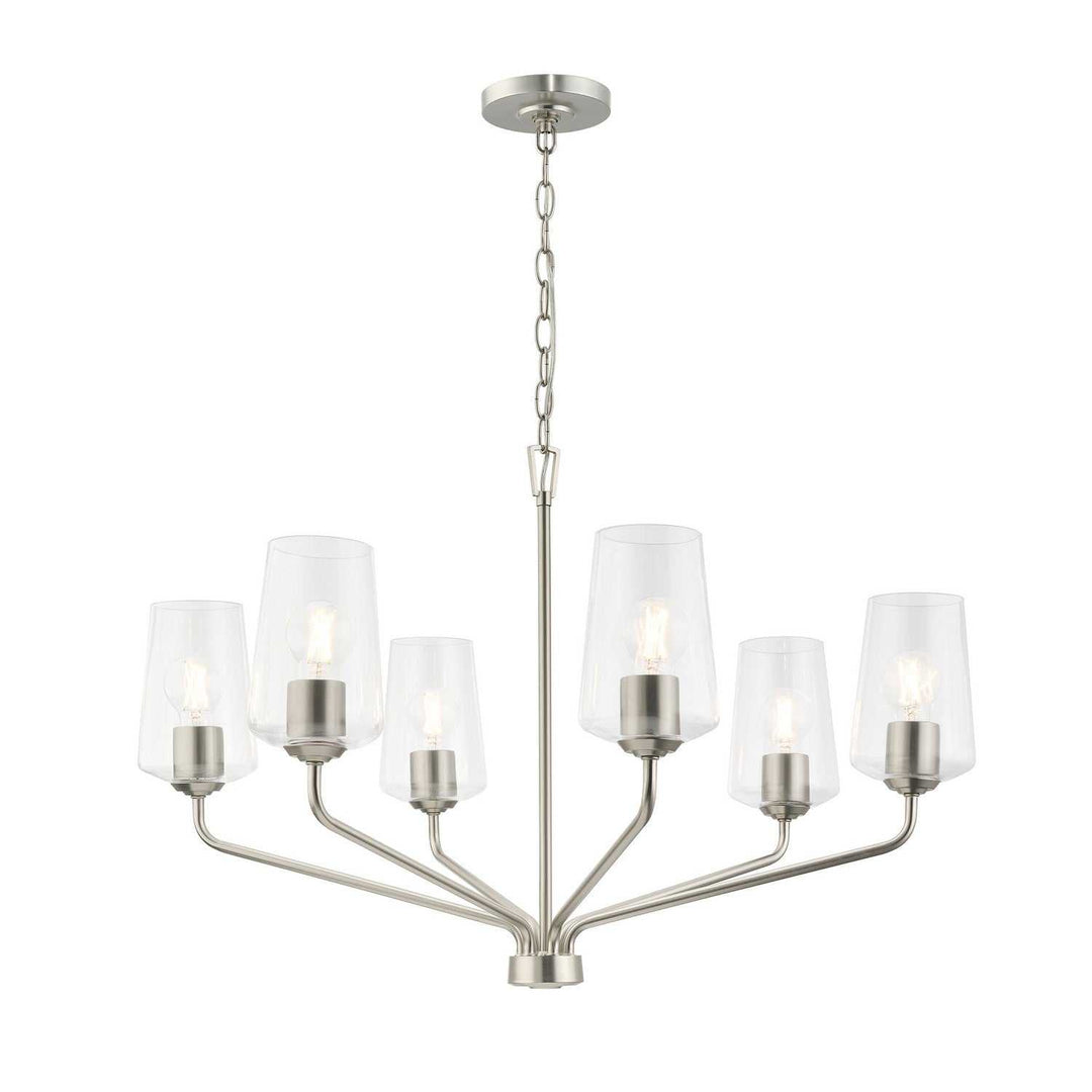 Progress Canada - P400443-009 - Six Light Chandelier - Celino - Brushed Nickel