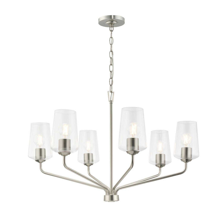 Progress Canada - P400443-009 - Six Light Chandelier - Celino - Brushed Nickel