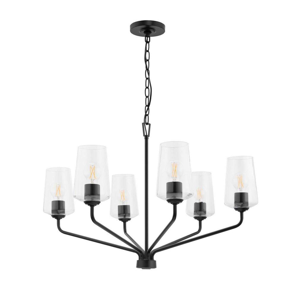 Progress Canada - P400443-031 - Six Light Chandelier - Celino - Black