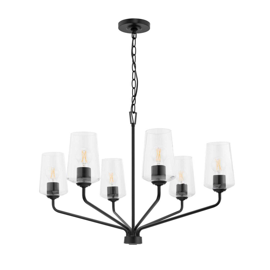 Progress Canada - P400443-031 - Six Light Chandelier - Celino - Black