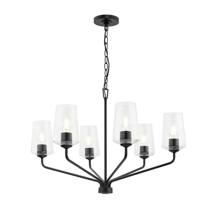Progress Canada - P400443-031 - Six Light Chandelier - Celino - Black