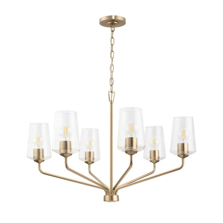 Progress Canada - P400443-177 - Six Light Chandelier - Celino - Champagne Bronze
