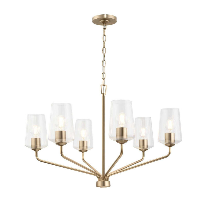 Progress Canada - P400443-177 - Six Light Chandelier - Celino - Champagne Bronze