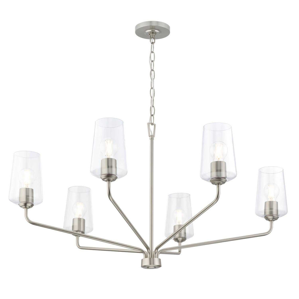 Progress Canada - P400444-009 - Six Light Chandelier - Celino - Brushed Nickel