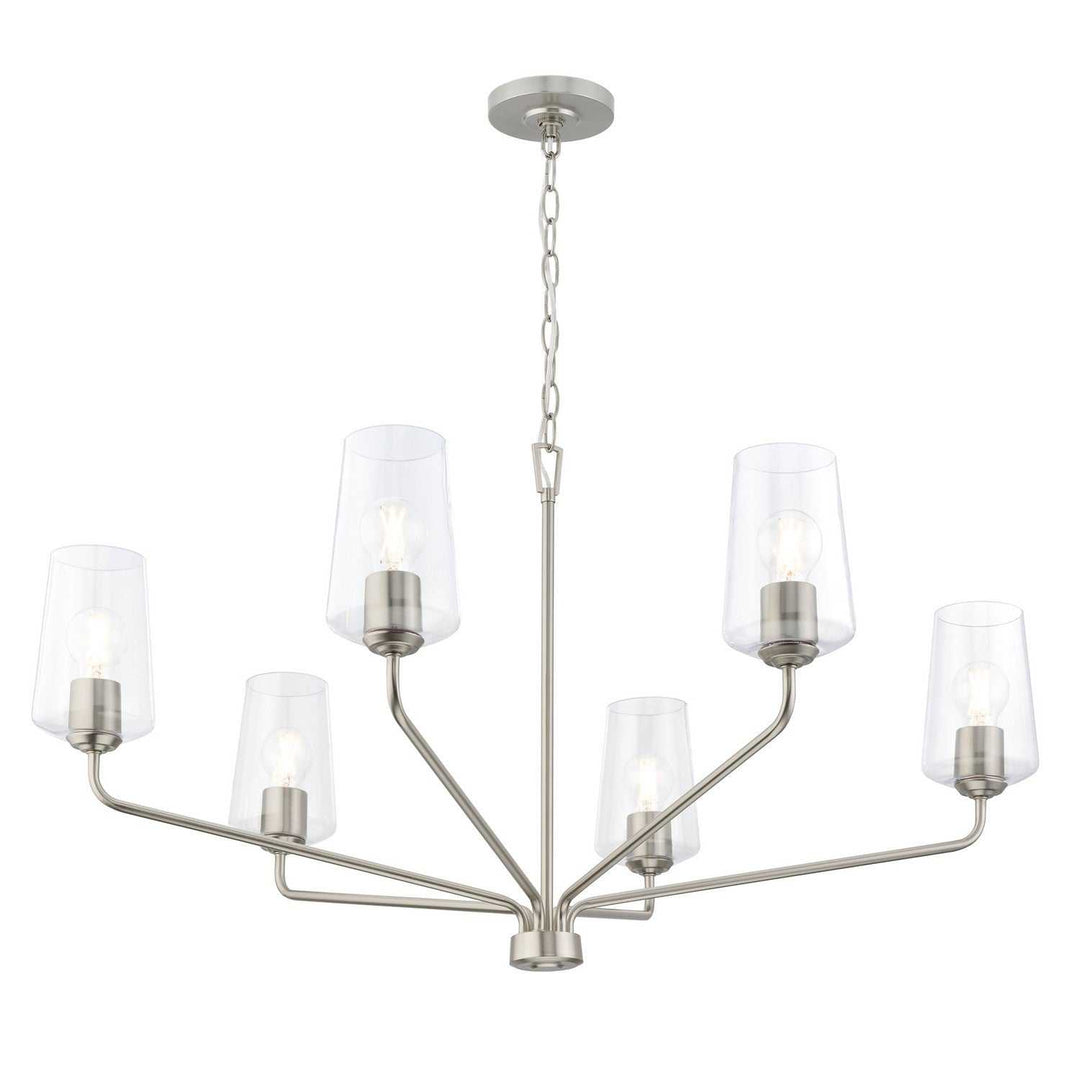 Progress Canada - P400444-009 - Six Light Chandelier - Celino - Brushed Nickel