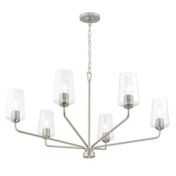 Progress Canada - P400444-009 - Six Light Chandelier - Celino - Brushed Nickel