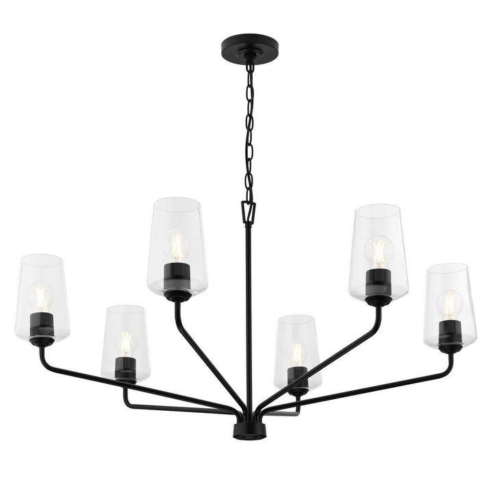 Progress Canada - P400444-031 - Six Light Chandelier - Celino - Black