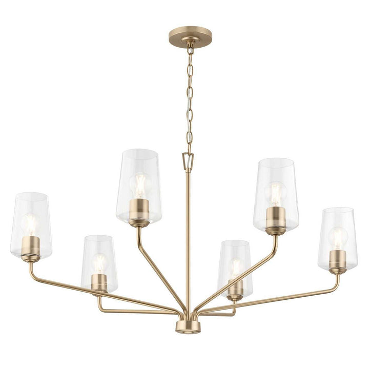 Progress Canada - P400444-177 - Six Light Chandelier - Celino - Champagne Bronze