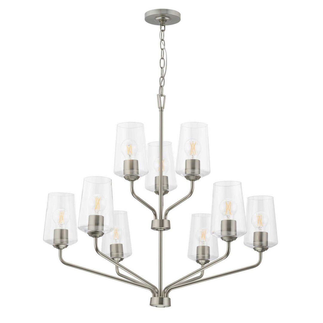 Progress Canada - P400445-009 - Nine Light Chandelier - Celino - Brushed Nickel