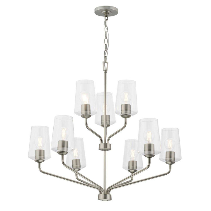 Progress Canada - P400445-009 - Nine Light Chandelier - Celino - Brushed Nickel