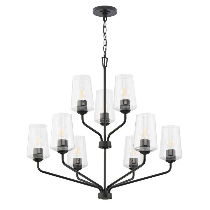 Progress Canada - P400445-031 - Nine Light Chandelier - Celino - Black