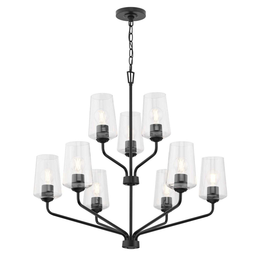 Progress Canada - P400445-031 - Nine Light Chandelier - Celino - Black