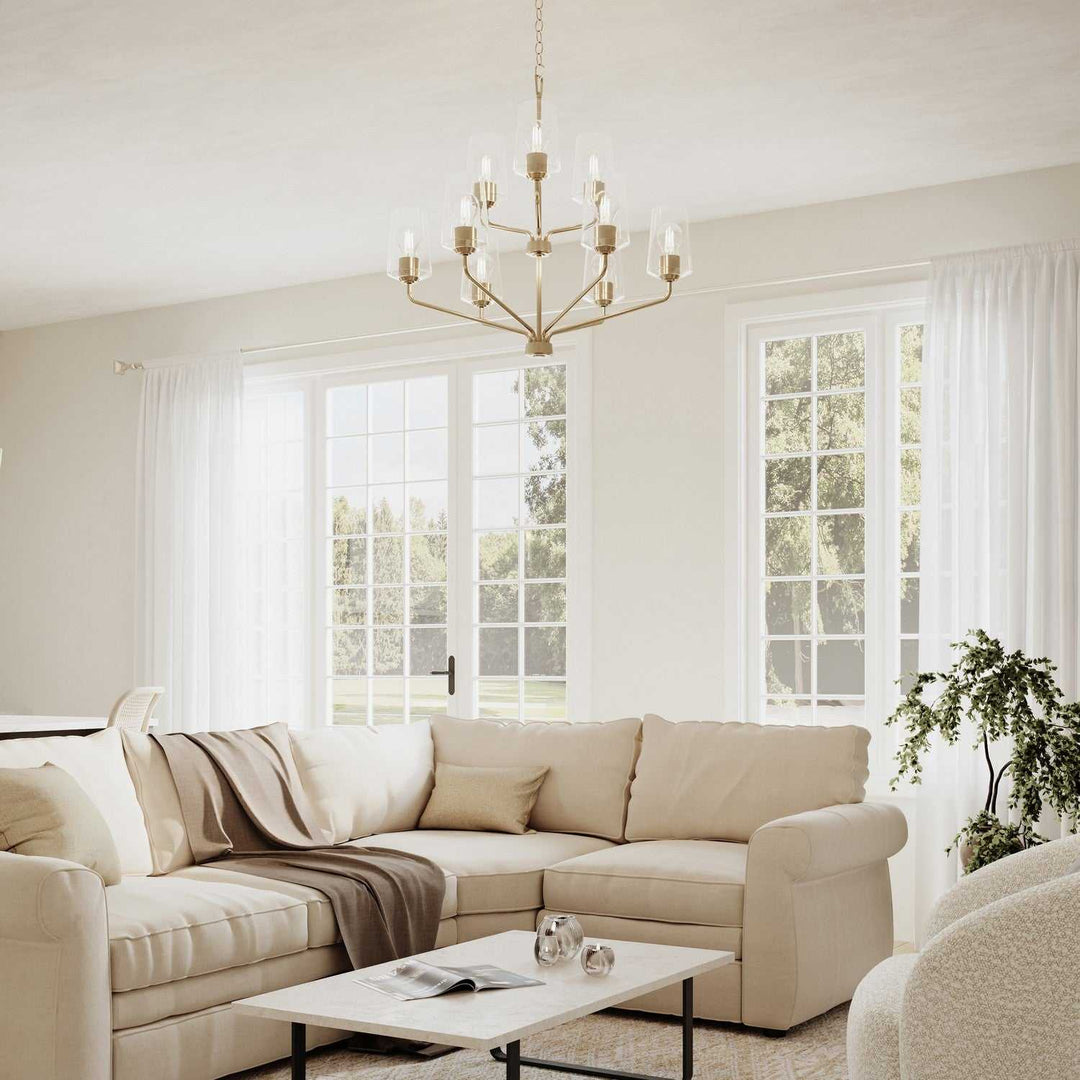 Progress Canada - P400445-177 - Nine Light Chandelier - Celino - Champagne Bronze