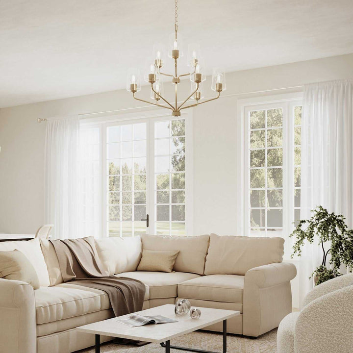 Progress Canada - P400445-177 - Nine Light Chandelier - Celino - Champagne Bronze