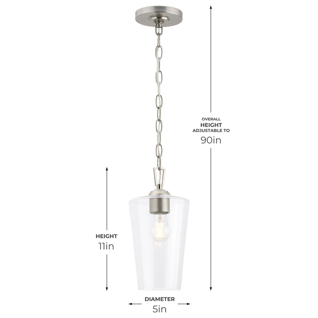 Progress Canada - P500506-009 - One Light Pendant - Celino - Brushed Nickel