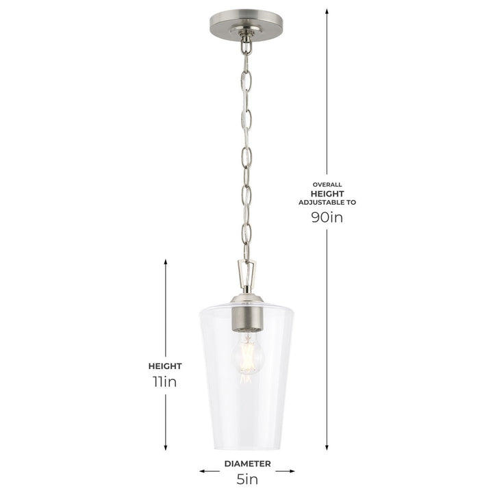 Progress Canada - P500506-009 - One Light Pendant - Celino - Brushed Nickel