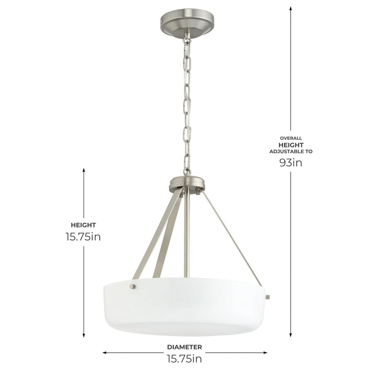 Progress Canada - P500507-009 - Two Light Convertible Pendant - Lieon - Brushed Nickel