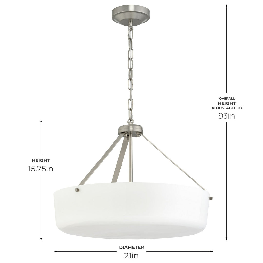 Progress Canada - P500508-009 - Three Light Convertible Pendant - Lieon - Brushed Nickel