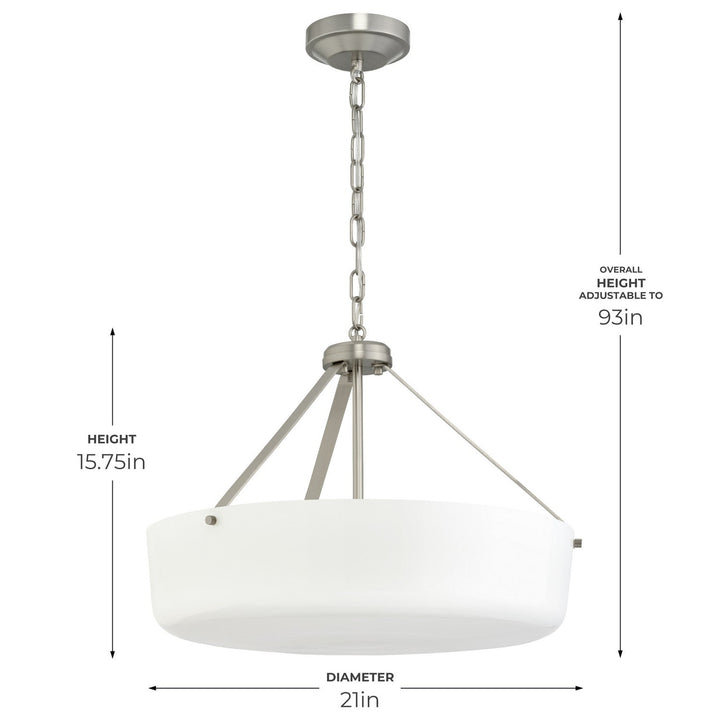 Progress Canada - P500508-009 - Three Light Convertible Pendant - Lieon - Brushed Nickel