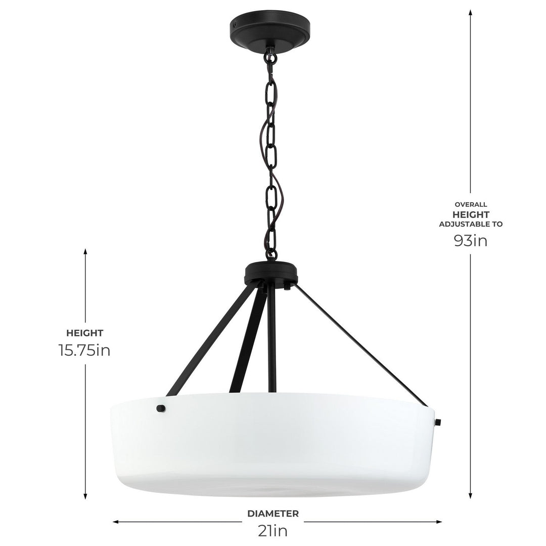 Progress Canada - P500508-031 - Three Light Convertible Pendant - Lieon - Black