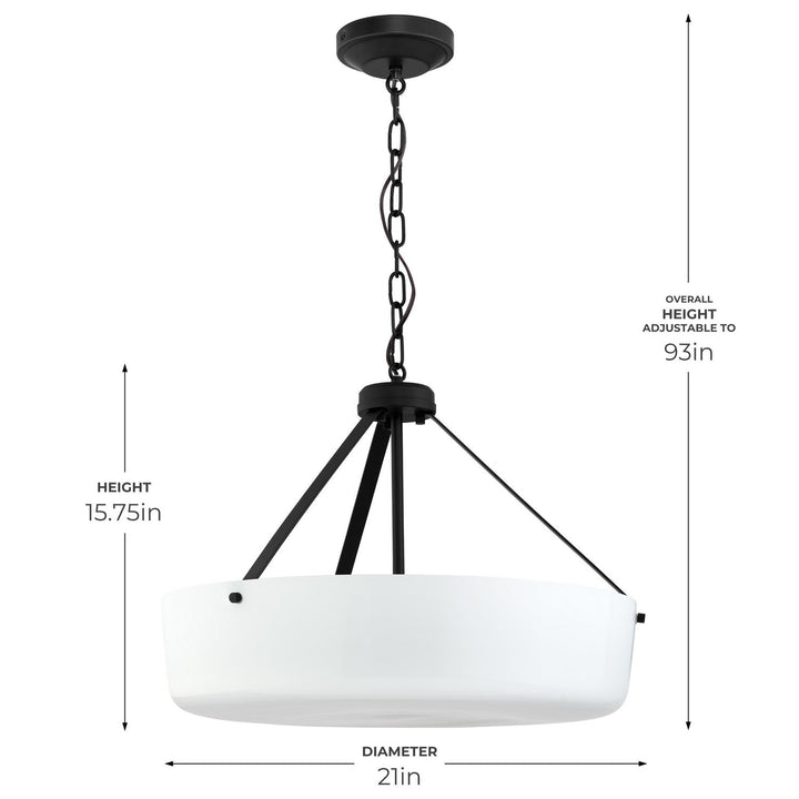 Progress Canada - P500508-031 - Three Light Convertible Pendant - Lieon - Black
