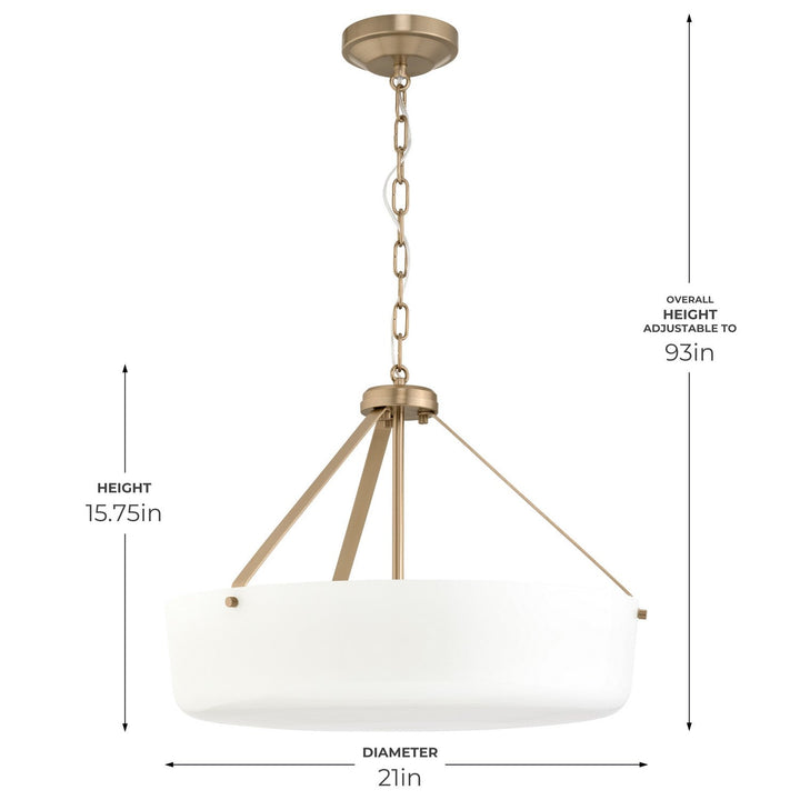 Progress Canada - P500508-177 - Three Light Convertible Pendant - Lieon - Champagne Bronze