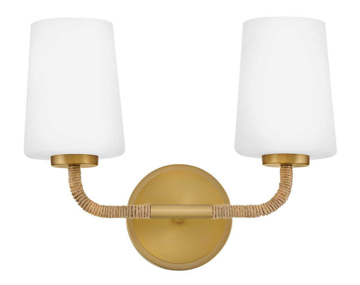 Kline LED Vanity in Lacquered Brass Lark Canada