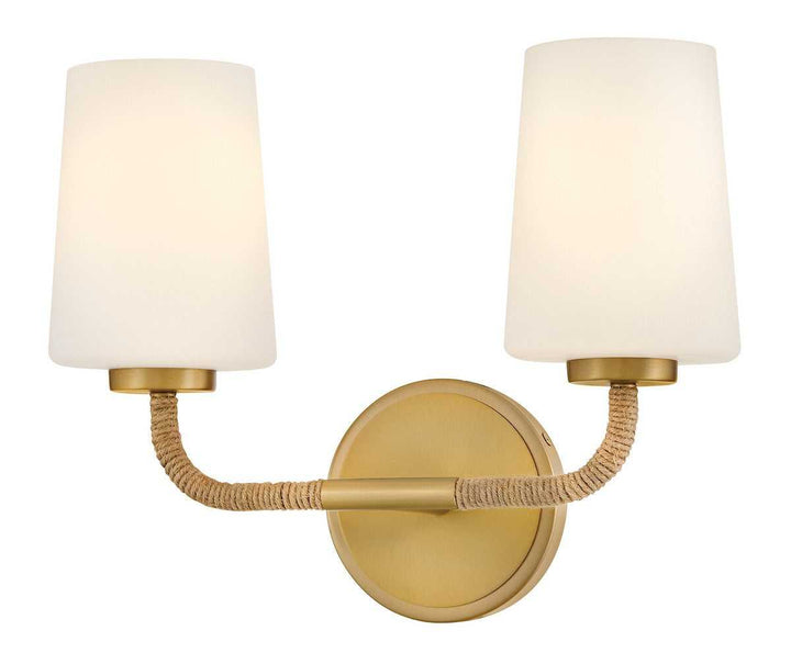 Kline LED Vanity in Lacquered Brass Lark Canada