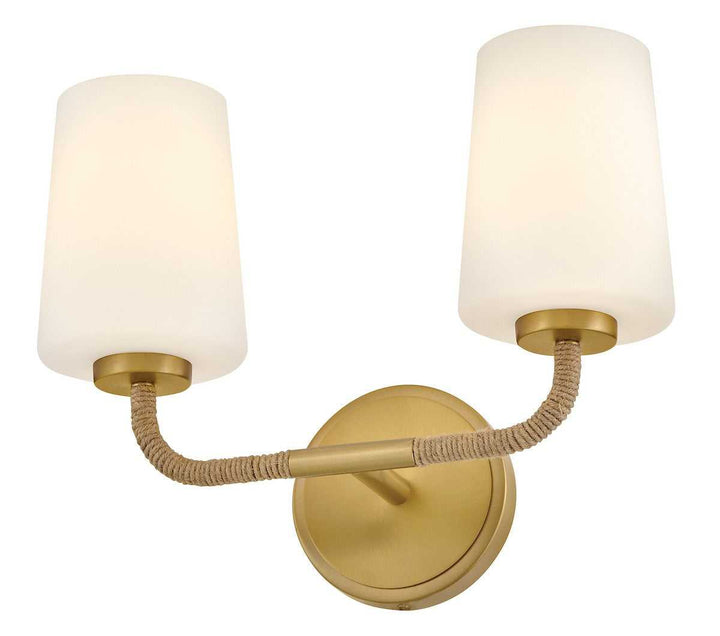 Kline LED Vanity in Lacquered Brass Lark Canada