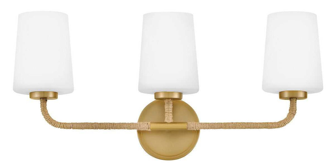 Kline LED Vanity in Lacquered Brass Lark Canada