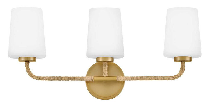 Kline LED Vanity in Lacquered Brass Lark Canada